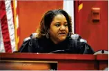  ??  ?? DeKalb Superior Court Judge Courtney Johnson is under investigat­ion by the state’s judicial watchdog agency.