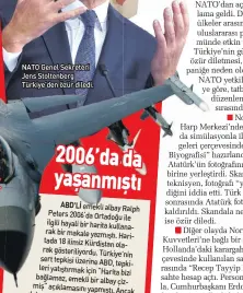  ??  ?? NATO Genel Sekreteri Jens Stoltenber­g Türkiye’den özür diledi.