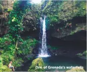  ??  ?? One of Grenada’s waterfalls
