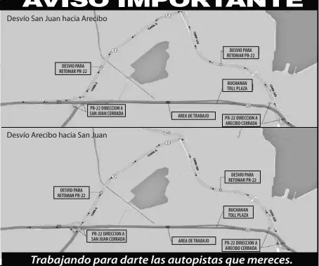  ??  ?? Trabajando para darte las autopistas que mereces.
AVISO IMPORTANTE