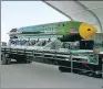  ?? REUTERS ?? The GBU-43 Massive Ordnance Air Blast bomb is nicknamed “the mother of all bombs”.