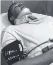  ??  ?? Jackson Maynard had this picture of himself in hospital posted on social media.