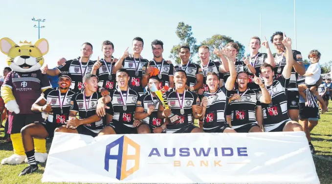  ?? Picture: SCOTT POWICK/SMP IMAGES ?? Tweed Seagulls players celebrate their Mal Meninga Cup grand final win over Wynnum.