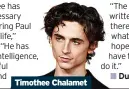  ?? ?? Timothee Chalamet