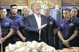  ?? ALEX BRANDON / ASSOCIATED PRESS ?? President Donald Trump speaks to members of the U.S. Coast Guard at the Lake Worth Inlet Station on Thanksgivi­ng in Riviera Beach, Fla.