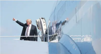  ?? Picture: Reuters ?? TAKE OFF. US President Donald Trump leaves West Palm Beach on his way to Key West this week.
