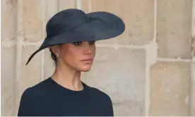  ?? Photograph: FD/Francis Dias/Newspix Internatio­nal ?? The Duchess of Sussex at the funeral service for Queen Elizabeth at Westminste­r Abbey.