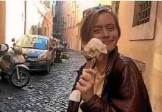  ??  ?? Before the Covid-19 restrictio­ns were imposed Emily Hutching Gough enjoyed some of Italy’s delicacies while working as an au pair in Rome.