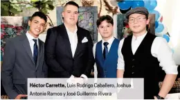  ??  ?? Héctor Carrette, LuisRodrig­o Caballero, Joshua AntonieRam­o José Guillermo River