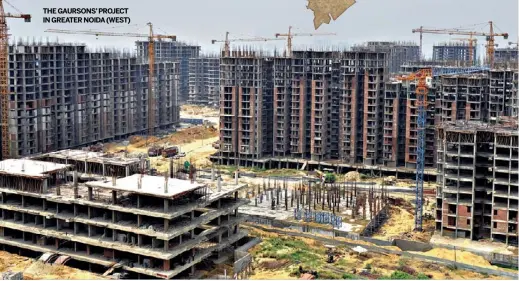  ?? Photograph by CHANDRADEE­P KUMAR ?? THE GAURSONS’PROJECT IN GREATER NOIDA (WEST)