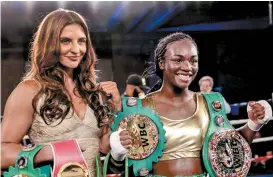  ??  ?? Christina Hammer y Claressa Shields pelearán el 17 de noviembre