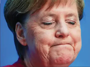  ??  ?? Legacy: Angela Merkel looks set to leave office with the German far Right buoyant