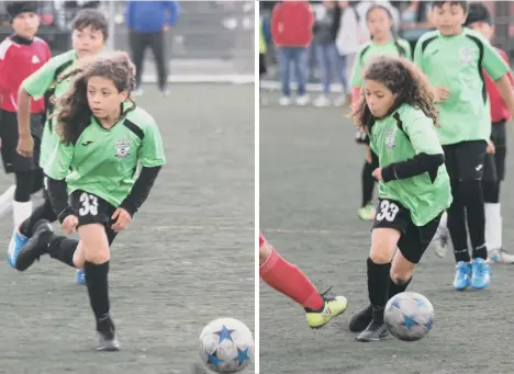  ?? /FOTOS CORTESÍA: PEDRO MENA ?? Jeremy Pacheco, a pesar de su corta edad, tiene gran manejo del balón y es la figura de su equipo North Star Sub 11.