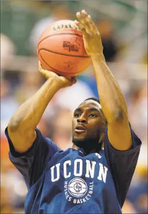  ?? Ed Reinke / Assocaiate­d Press ?? UConn’s Ben Gordon shoots during practice an April 2, 2004, practice in San Antonio ahead of the Final Four. Gordon detailed his struggle with mental illness in a Players’ Tribune essay, including thoughts of suicide.