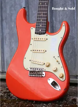  ??  ?? Chris ’62 Strat was a chance spot that went from “dog’s dinner” to veritable feast, worth well over the £1,950 he paid for it at auction