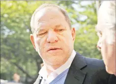  ??  ?? Weinstein leaves a New York criminal court after posting bail following his arrest on charges of rape, committing a criminal sex act, sexual abuse and sexual misconduct on May 25 in New York City. — AFP file photo