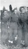  ??  ?? The late Harry Killingbec­k has had his Second World War memoirs The Go Boys published. Right: pictured with two unknown comrades