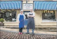  ?? PICTURE: TONY JOHNSON. ?? LEAN PICKINGS: Louise and Dan Cockett have had to furlough staff at the family’s butcher’s and bakery store in Hawes.
