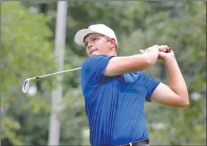  ?? The Sentinel-Record/Richard Rasmussen ?? MEDAL WINNER: Lakeside’s Wil Griffin tees off on the seventh hold of the Park Course at the Hot Springs County Club Thursday during a match against Lake Hamilton. Griffin medaled for the Rams with a round of 73.