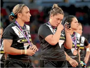  ?? GETTY IMAGES ?? The Kiwi Ferns were no match for the Jillaroos in the Rugby League World Cup final at Old Trafford in Manchester, England.