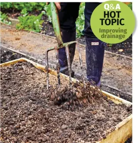  ?? ?? Adding grit to the soil in a raised bed will help to ensure it drains freely