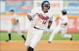  ?? Times Union archive ?? Valleycats' Juan Santana, shown during a game in 2014, was 2-for-3 with a double for Tri-city on Friday.