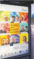  ?? FOTO: STADT BIBERACH ?? Mit Plakaten werben Ehrenamtli­che für das Ehrenamt.