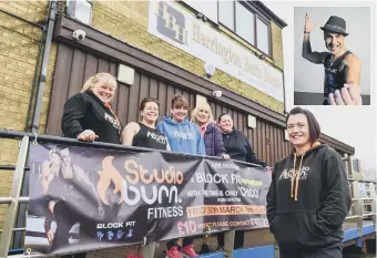  ??  ?? Fitness Instructor Carla Thrilwall, right, who will be running a fitness class along side former X Factor star Chico, inset, at Studio Burn Fitness.