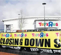  ?? AARON CHOWN / THE ASSOCIATED PRESS / THE CANADIAN PRESS ?? Toys “R” Us Canada says its operations will not be affected by the store closings in the U.K. and the U. S.