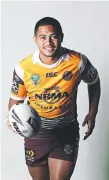  ??  ?? Anthony Milford in the Broncos’ 30-year heritage jersey.