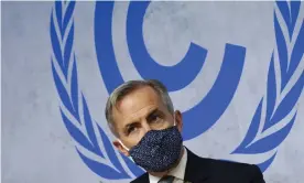  ?? Photograph: Canadian Press/Rex/Shuttersto­ck ?? Former Bank of England governor Mark Carney takes part in a panel discussion on carbon pricing at Cop26 in Glasgow.