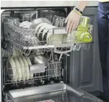  ??  ?? Keeping your dishwasher clean, smelling fresh and working efficientl­y requires regular easy maintenanc­e. Experts advise not using cheap detergents and using care when loading the dishes.