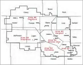  ?? CPPD ?? Above is a map of the Custer Public Power District service territory as found on their website, custerpowe­r.com.
