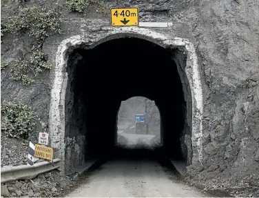  ??  ?? One of the recently cleared tunnels on SH1 near Kaikoura.