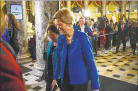  ?? Salwan Georges Washington Post ?? DEMOCRATIC Sen. Elizabeth Warren, shown last week in Washington, kicked off her presidenti­al campaign Saturday in her home state of Massachuse­tts.