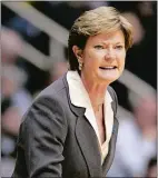  ?? MICHAEL CONROY/AP FILE PHOTO ?? In this March 23, 2008, file photo, Tennessee coach Pat Summitt questions a call as her team plays Oral Roberts in the first round of the NCAA tournament.