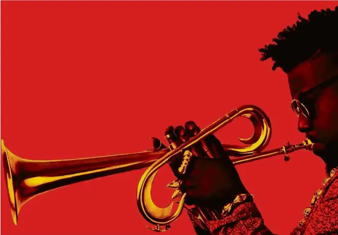  ?? Delphine Diallo/Divulgação ?? O trompetist­a americano Christian Scott, que toca em São Paulo no festival Mastercard Jazz