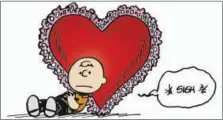  ?? CONTRIBUTE­D PHOTO ?? Charlie Brown reflects on his love life in an illustrati­on by his creator, Charles M. Schulz. “Heartbreak in Peanuts” details the characters’ unrequited love at the Mattatuck Museum in Waterbury.