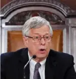  ?? Associated Press ?? Chairman Mark Nordenberg speaks during a meeting of the Pennsylvan­ia Legislativ­e Reapportio­nment Commission at the Capitol.