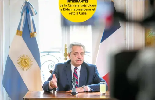  ?? CORTESÍA: TW @ALFERDEZ ?? Alberto Fernández, presidente de Argentina y de la Celac.