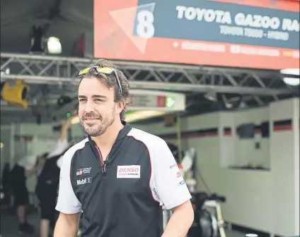 ?? FOTO: TOYOTA ?? Alonso podría despedirse del WEC al término de las 24 Horas de Le Mans. En Toyota no lo confirman, pero hay contactos con Hartley