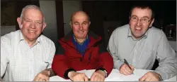  ??  ?? John Brosnan (East Kerry Board), John Fleming (Currow Sec) and Richard O’Donoghue (Cordal Secretary) who attended the Kerry GAA Club Forum