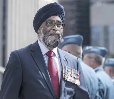 ?? CHRIS YOUNG / THE CANADIAN PRESS FILES ?? Defence Minister Harjit Sajjan says the racist, toxic comments posted on the Canadian Forces’ Facebook page are unacceptab­le and “we will not tolerate an environmen­t that is anything less than inclusive.”