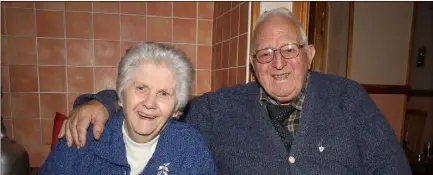  ??  ?? Mary and Charles Christophe­r, Coolbawn, Ferns at their 60th wedding anniversar­y.