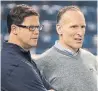  ?? TORONTO STAR FILE PHOTO ?? The Jays are in rebuild mode, and GM Ross Atkins, left, and president Mark Shapiro know it will be difficult.