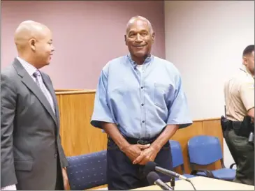  ?? JASON BEAN/AFP ?? OJ Simpson looks on during a parole hearing in Lovelock, Nevada, on Thursday.