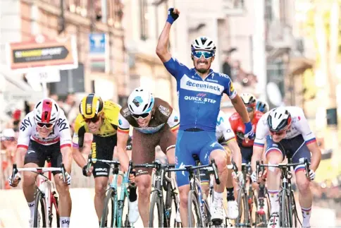  ??  ?? Julian Alaphilipp­e is the man to beat at Liege-Bastogne-Liege on Sunday. — AFP photo