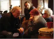  ?? PHOTO BY JOSH JOVE ?? Herb Pedersen, Tom Petty, David Crosby and Chris Hillman in the studio for Hillman’s 2017 album, “Bidin’ My Time.”