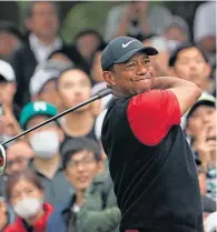  ??  ?? In the hunt: Tiger Woods holds a three-shot lead over local favourite Hideki Matsuyama