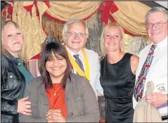  ??  ?? From left, Kirstie Underwood, chair of the management board of trustees for Coping With Cancer Kalv Karcher, Market Bosworth Rotary Club, John Hayes, Paula McAllister from Wishes 4 Kids and Rotary Club past president John Warrack